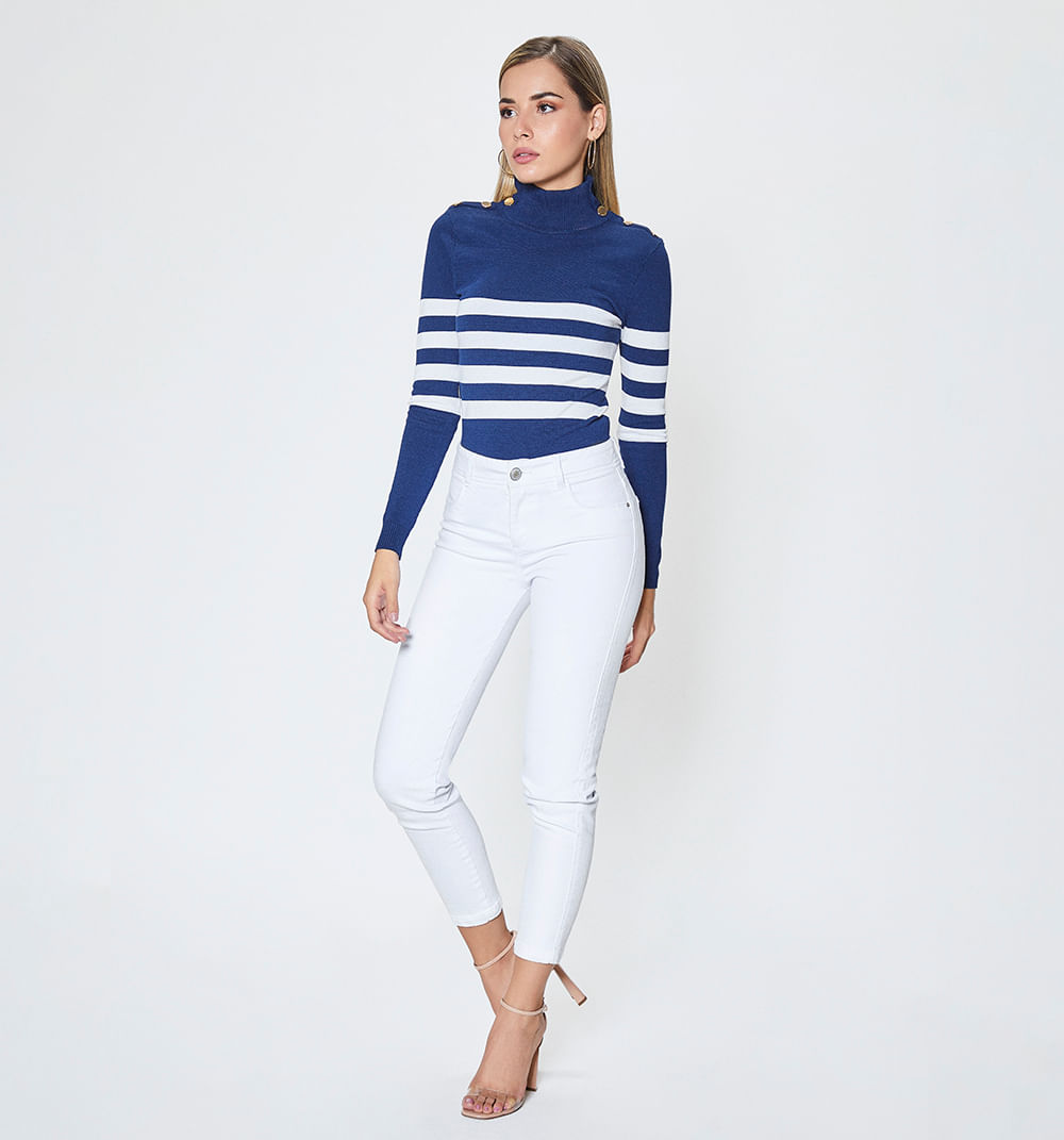 Jeggings tiro alto, cinco bolsillos, tay