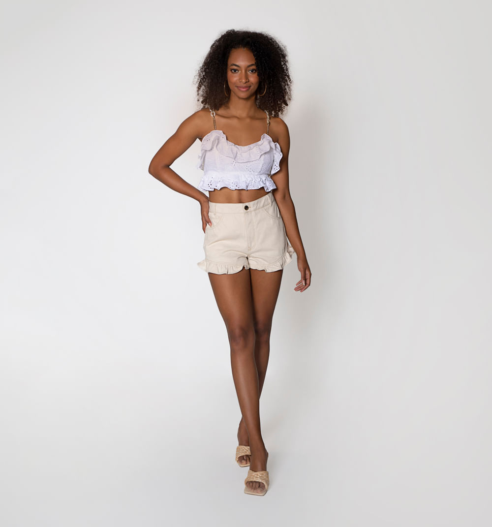 Crop tiras con mini boleros