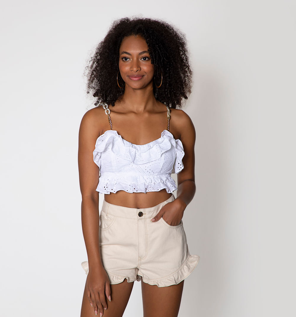 Crop tiras con mini boleros