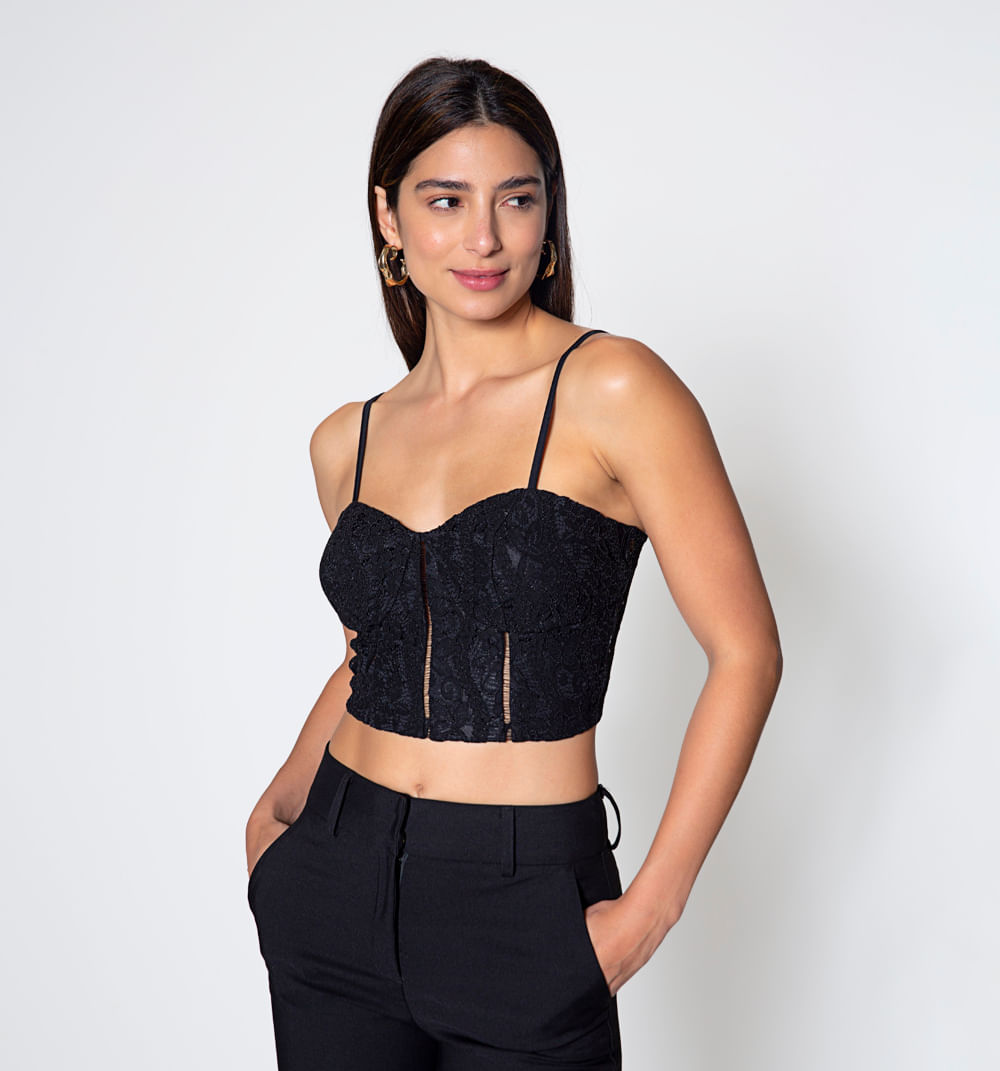 Blusa tipo corset tiras