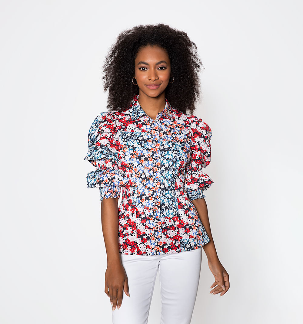 Bluson camisero con manga 3/4