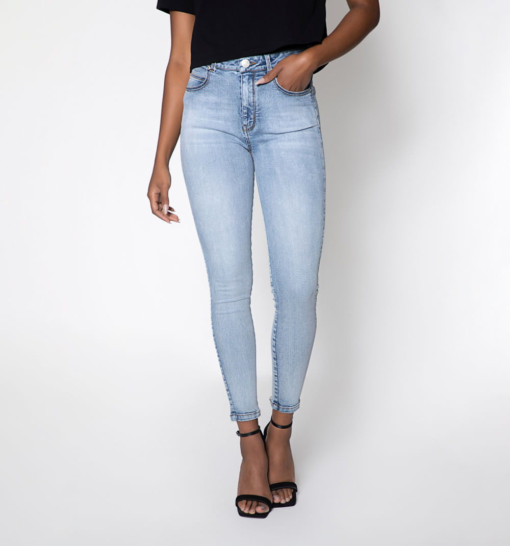 Jean ultraslim tiro alto con reserva de