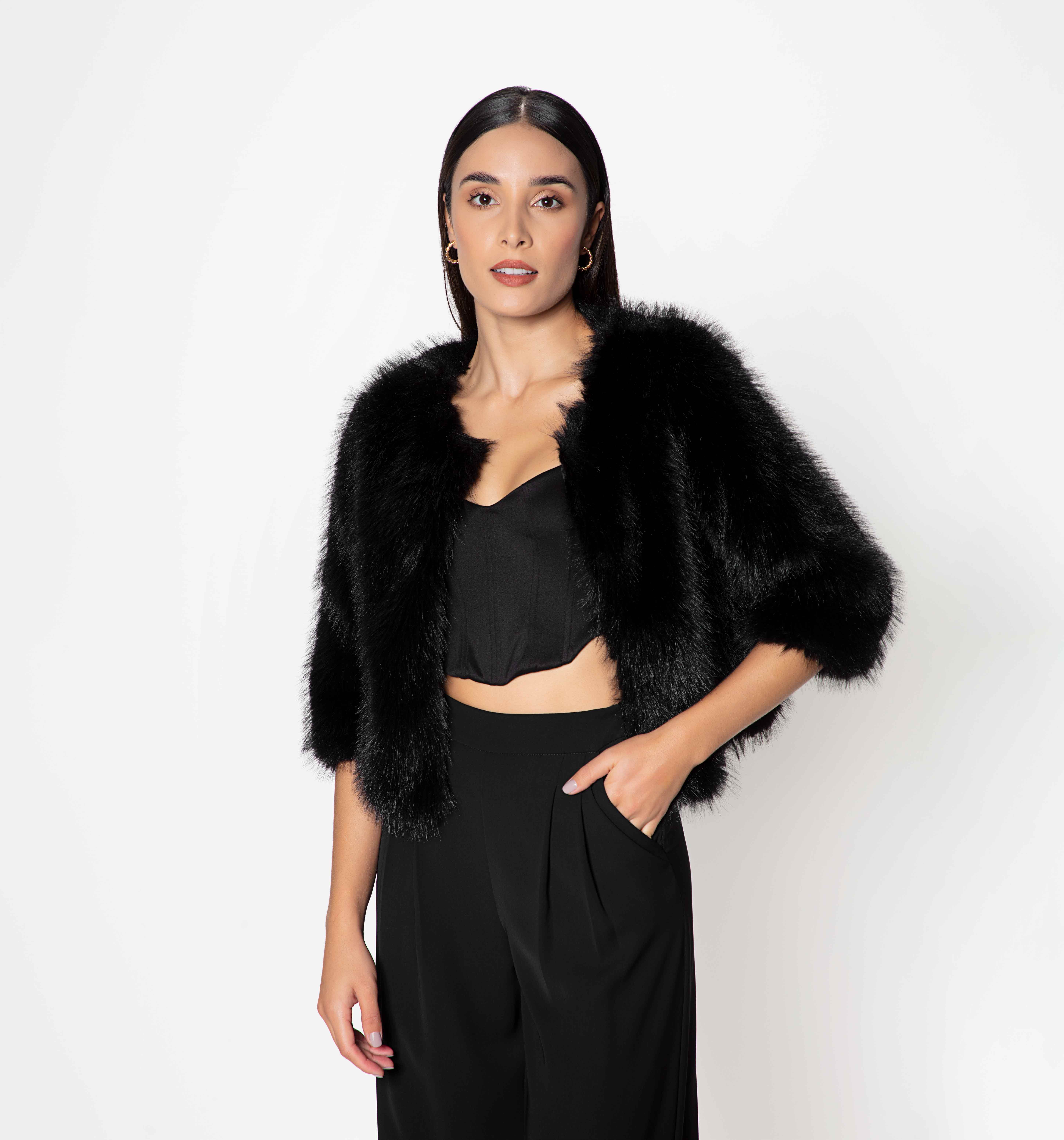 Chaqueta abierta pelos