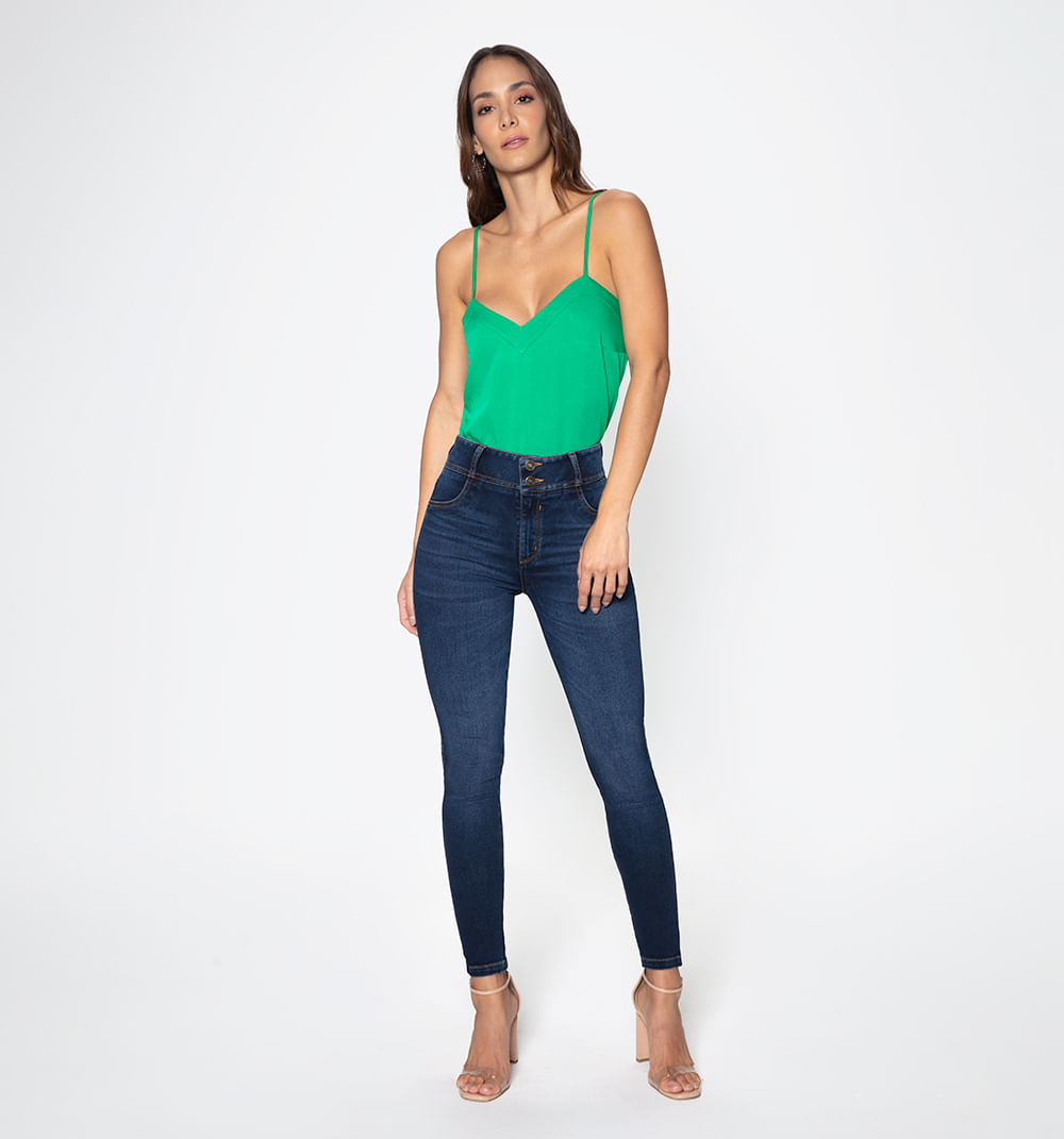 Jean skinny levanta cola,tiro alto, pret