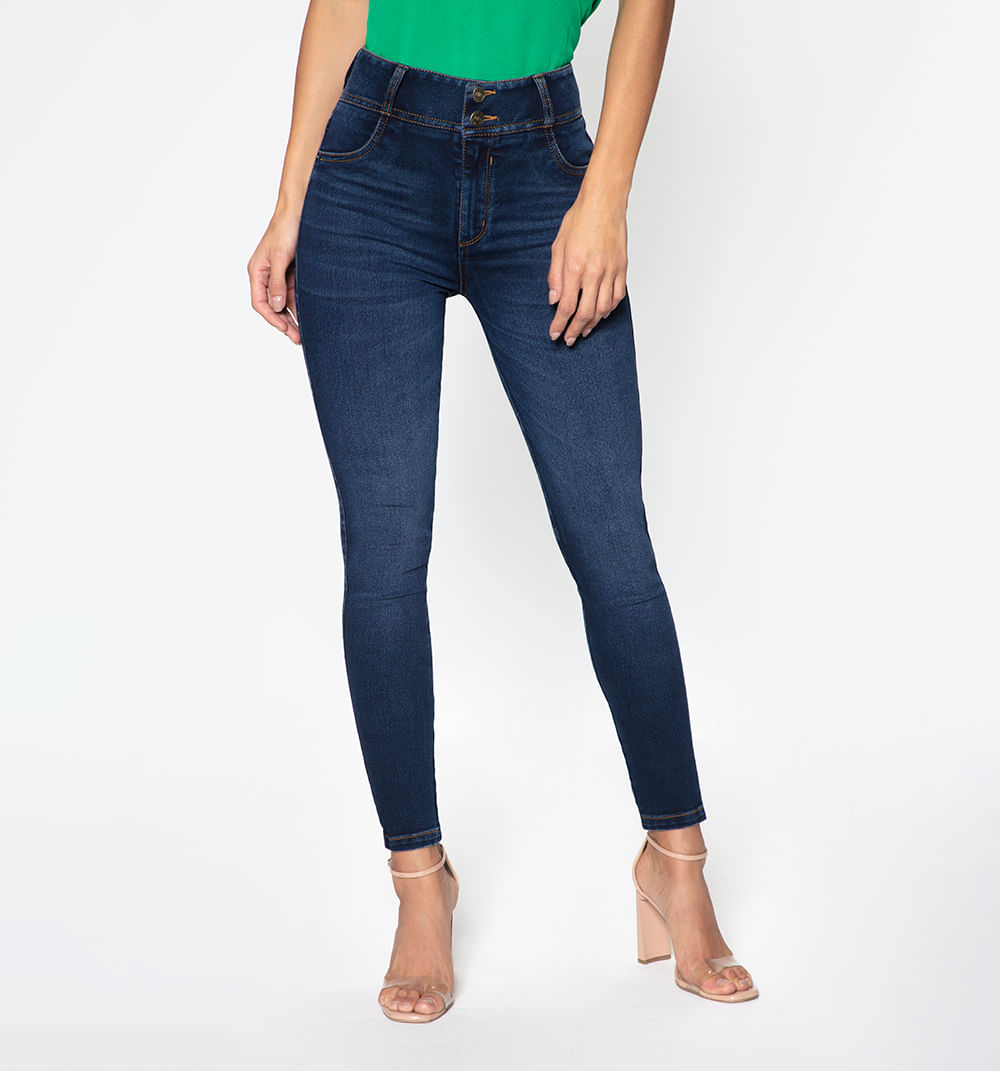 Jean skinny levanta cola,tiro alto, pret