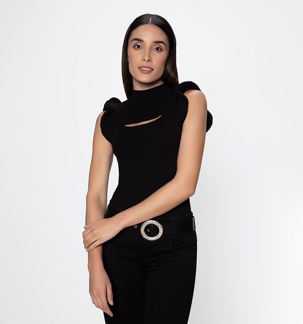 Jean cropped semicampana cinco bols, cor