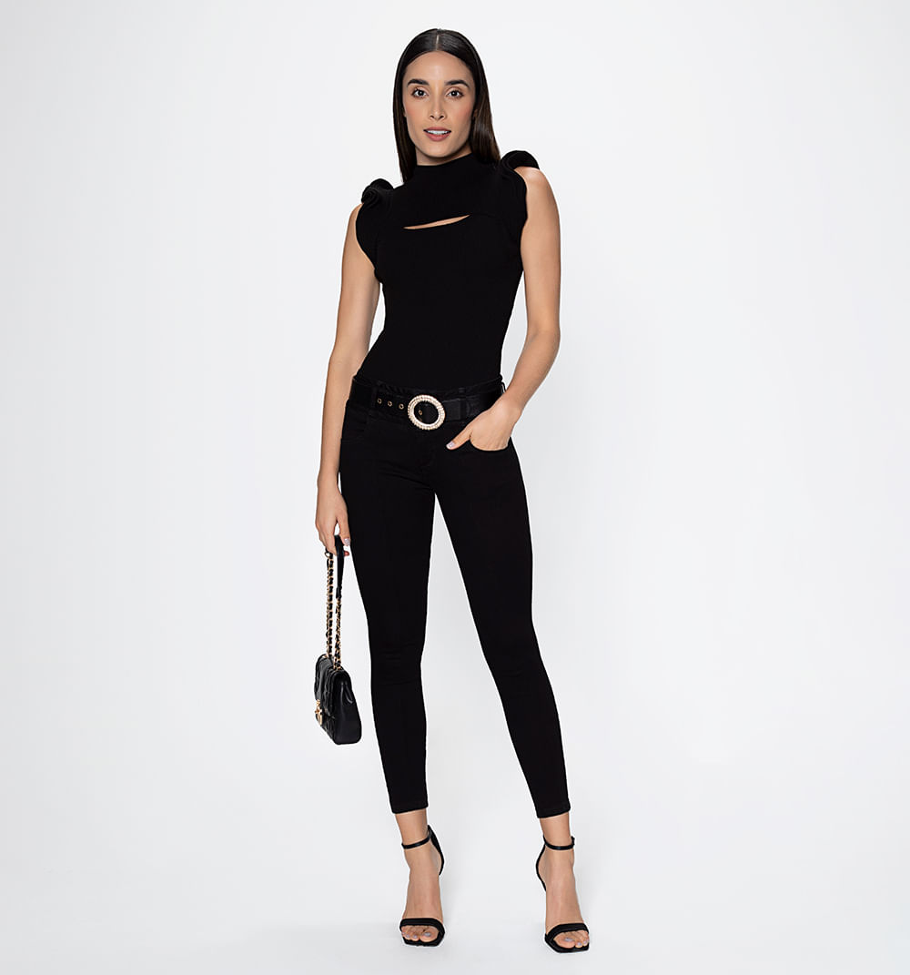 Jean ultraslim, tiro medio ,  pretina an