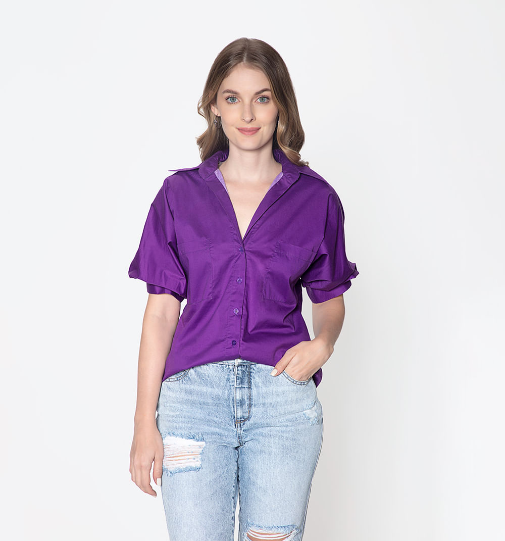 Bluson camisero manga corta con puño
