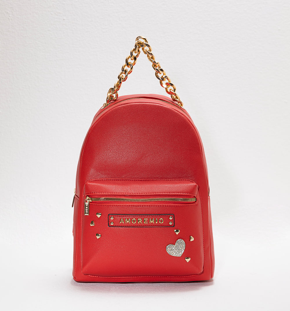 Morral con corazones y agarre de cadena
