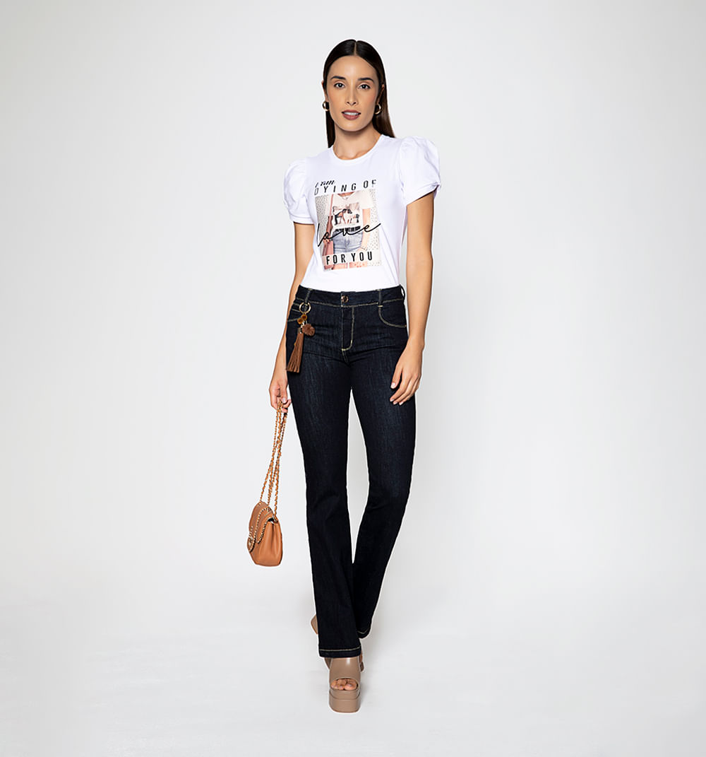Camiseta manga corta con estampado y cri