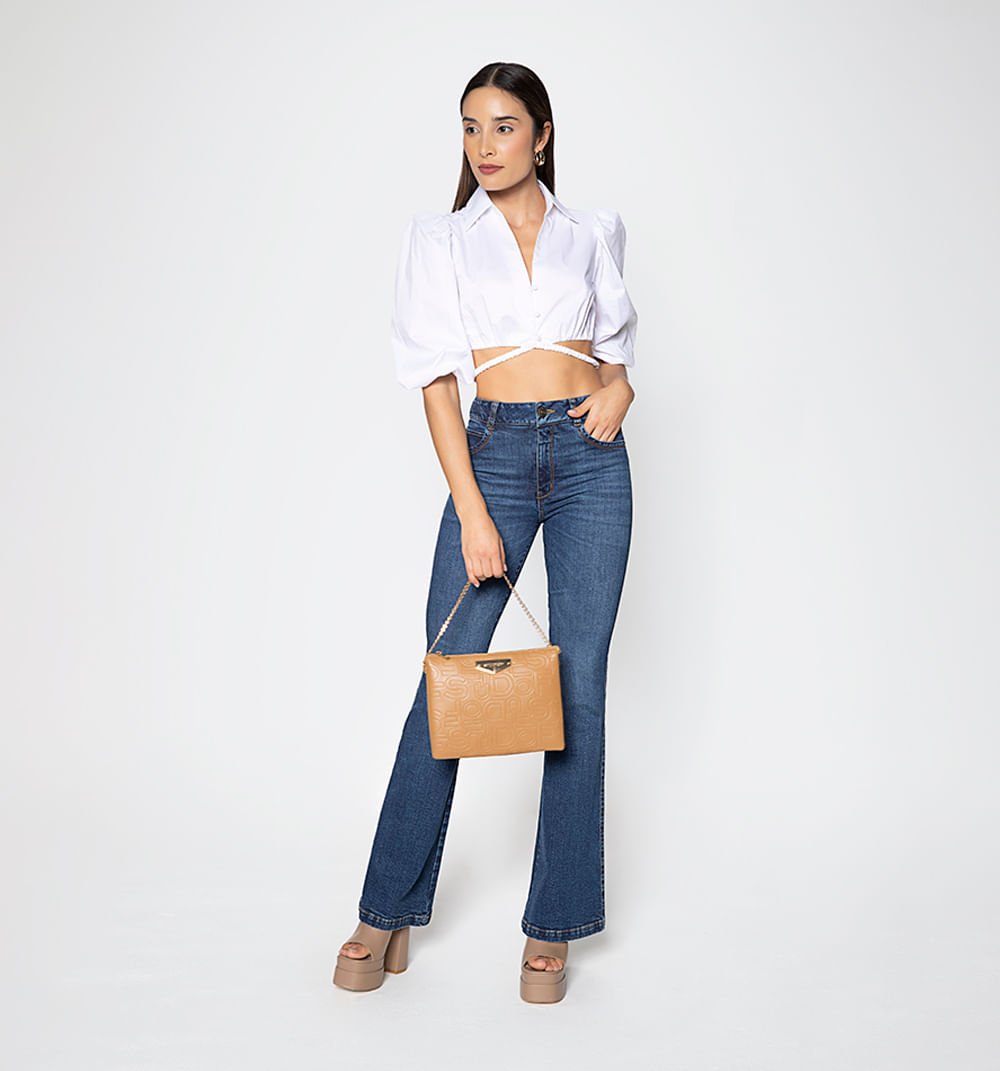 Crop top con cruce elastico