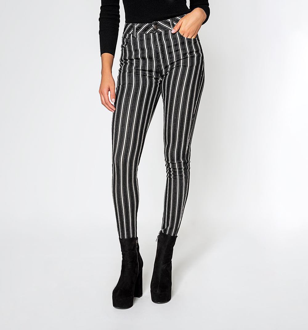 Jean skinny 5 bolsillos tiro alto