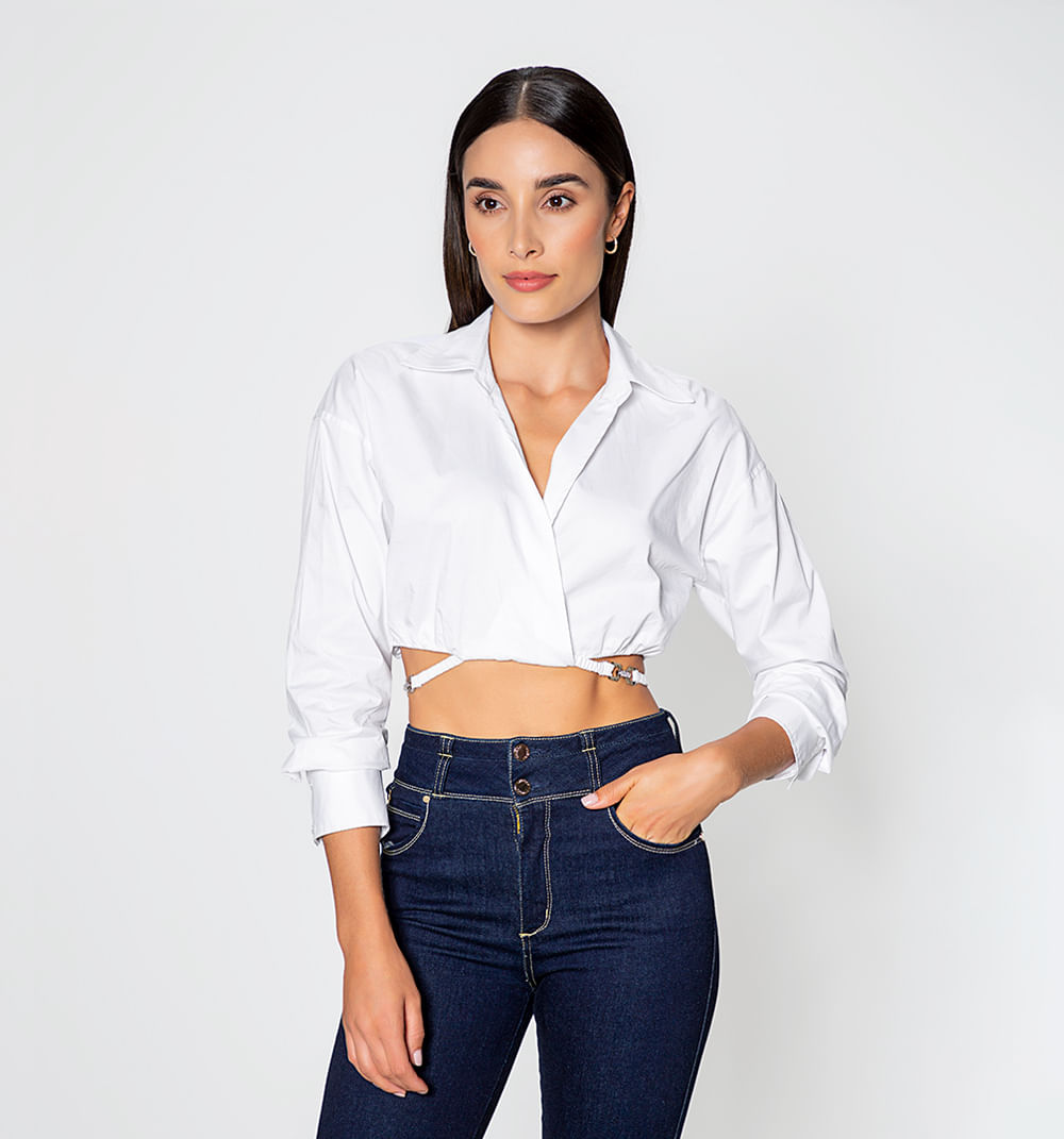 Blusa  crop manga larga