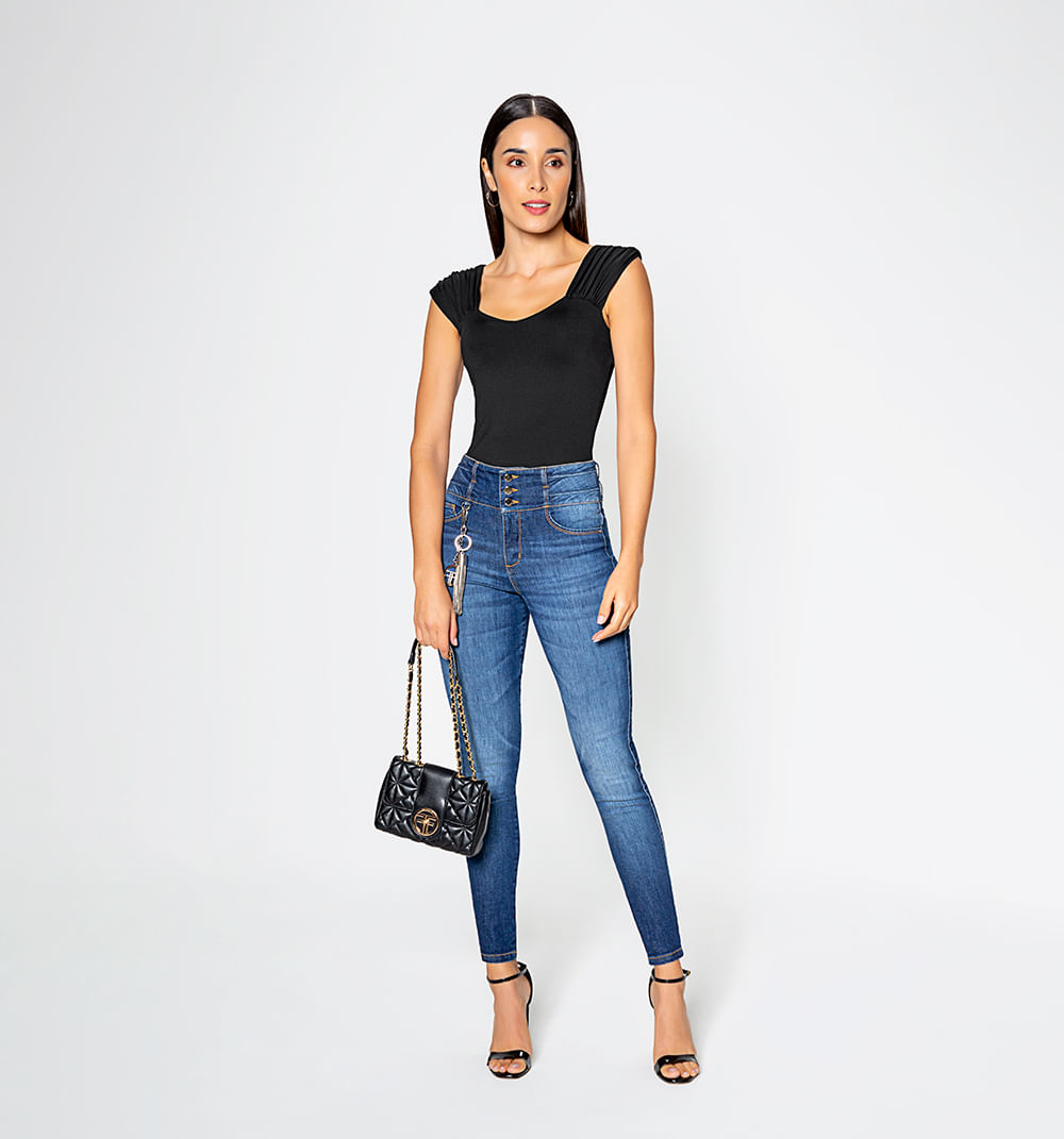 Jean ultraslim levantacola con borla