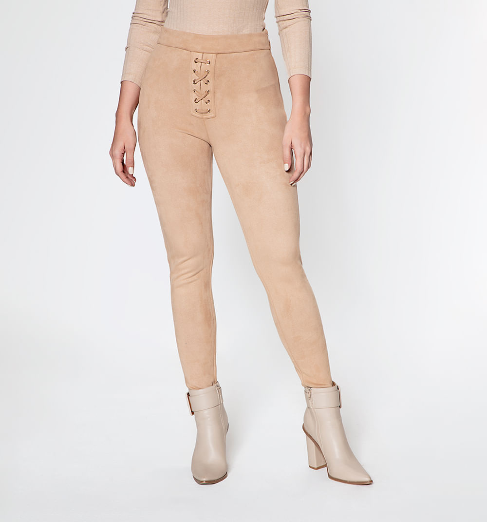 Leggins con pretina y cruce de tiras en