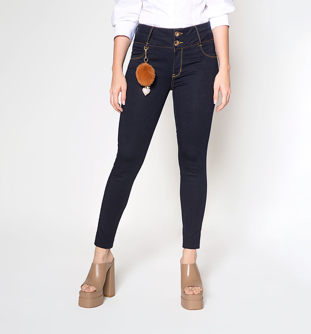 Jean ultraslim con pretina ancha tiro me