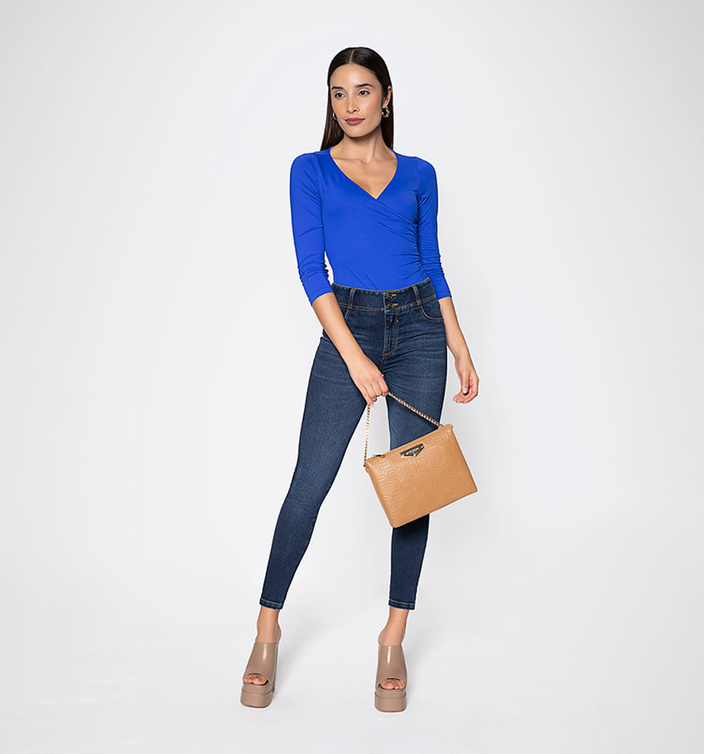 Blusa manga 3/4 cruzada