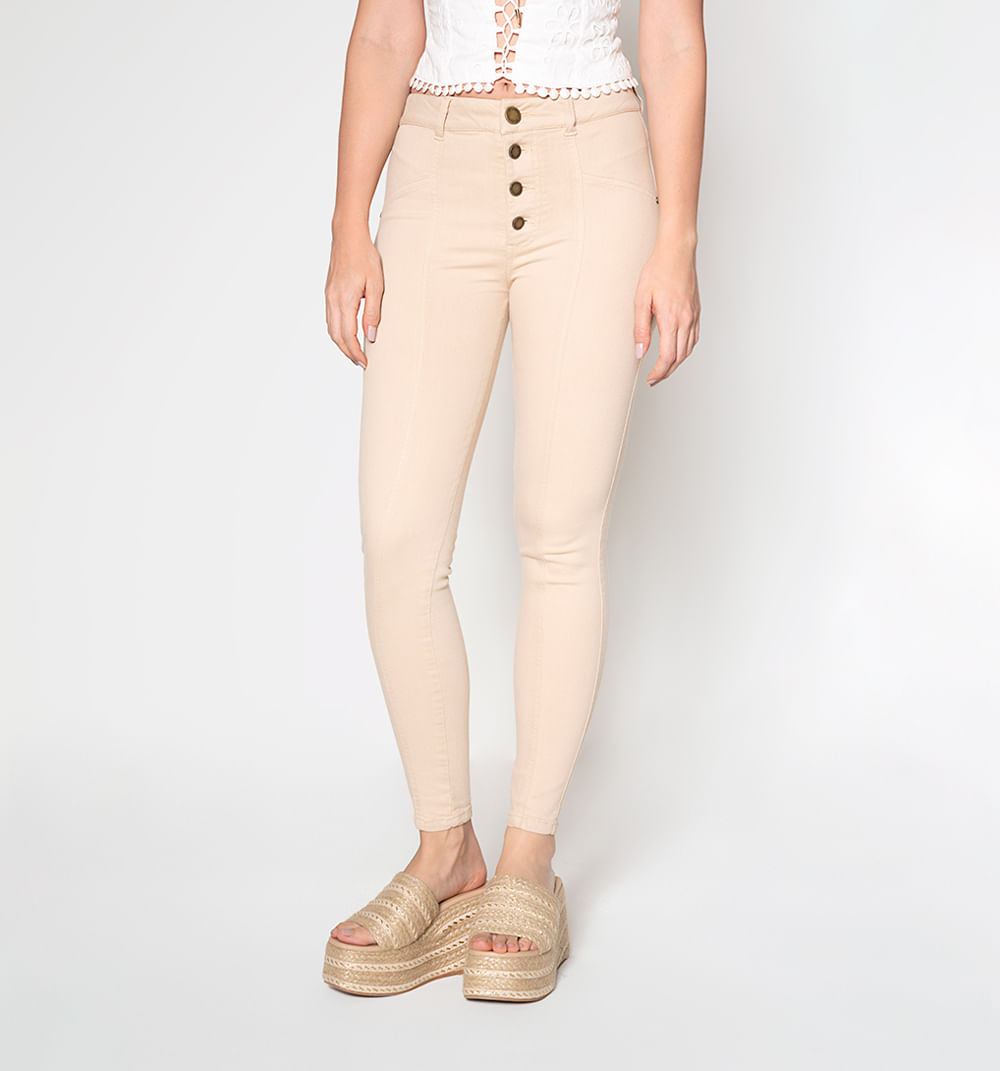 Jean ultraslim  tiro alto cinco bolsillo