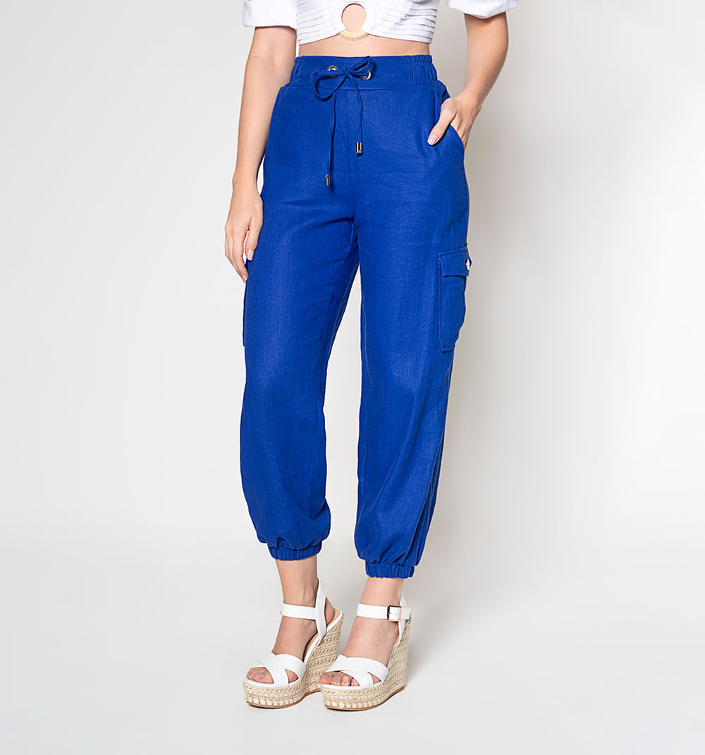 Pantalón tiro alto tipo deportivo