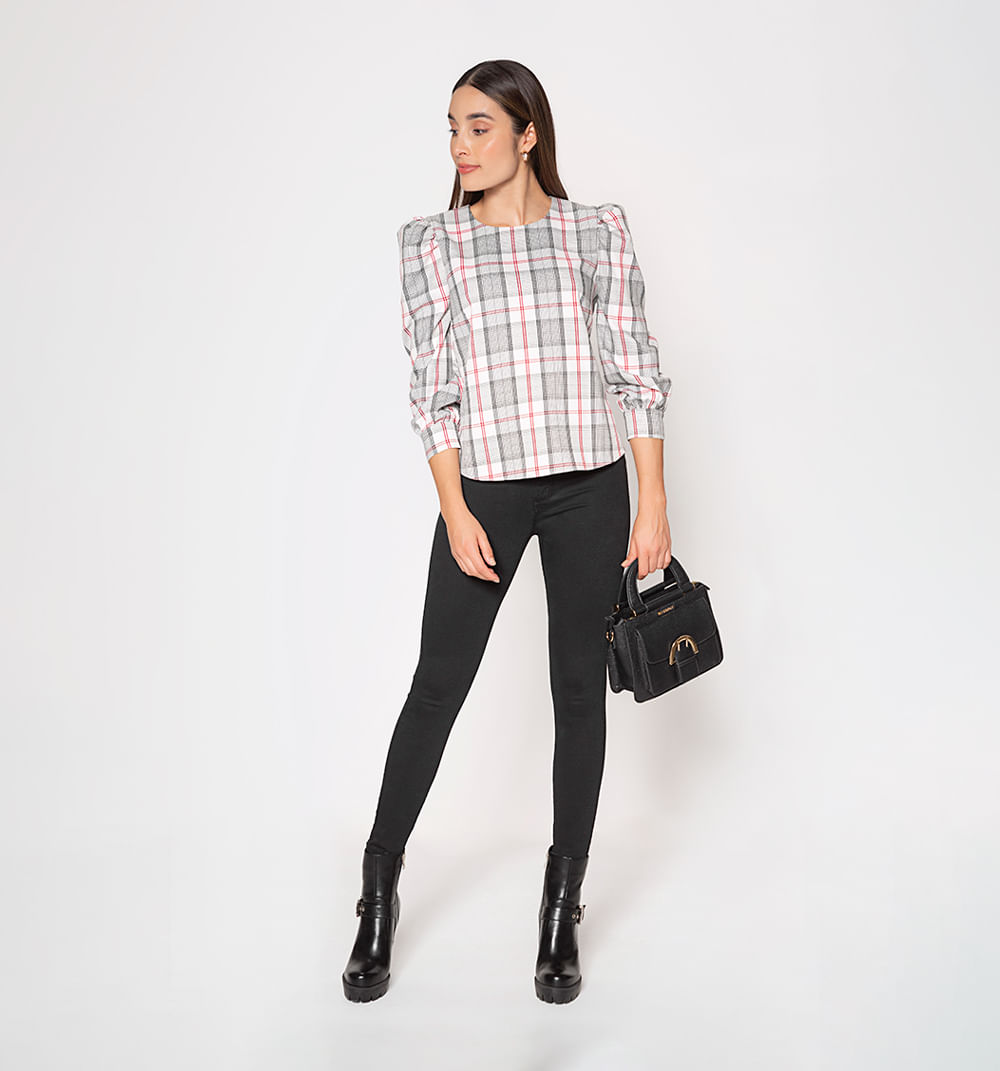 Blusa manga 3/4 escote redondo