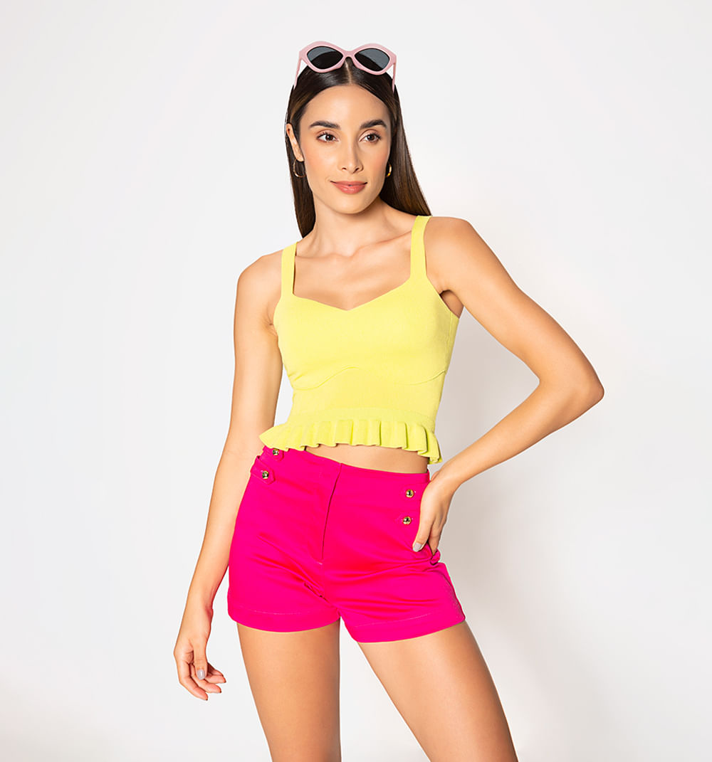 Blusa tejida de tira con bolero