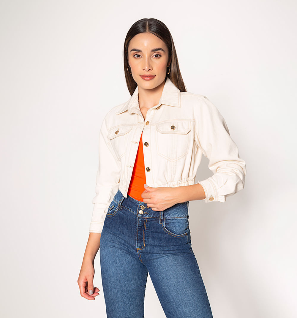 Chaqueta manga larga con resorte en la p