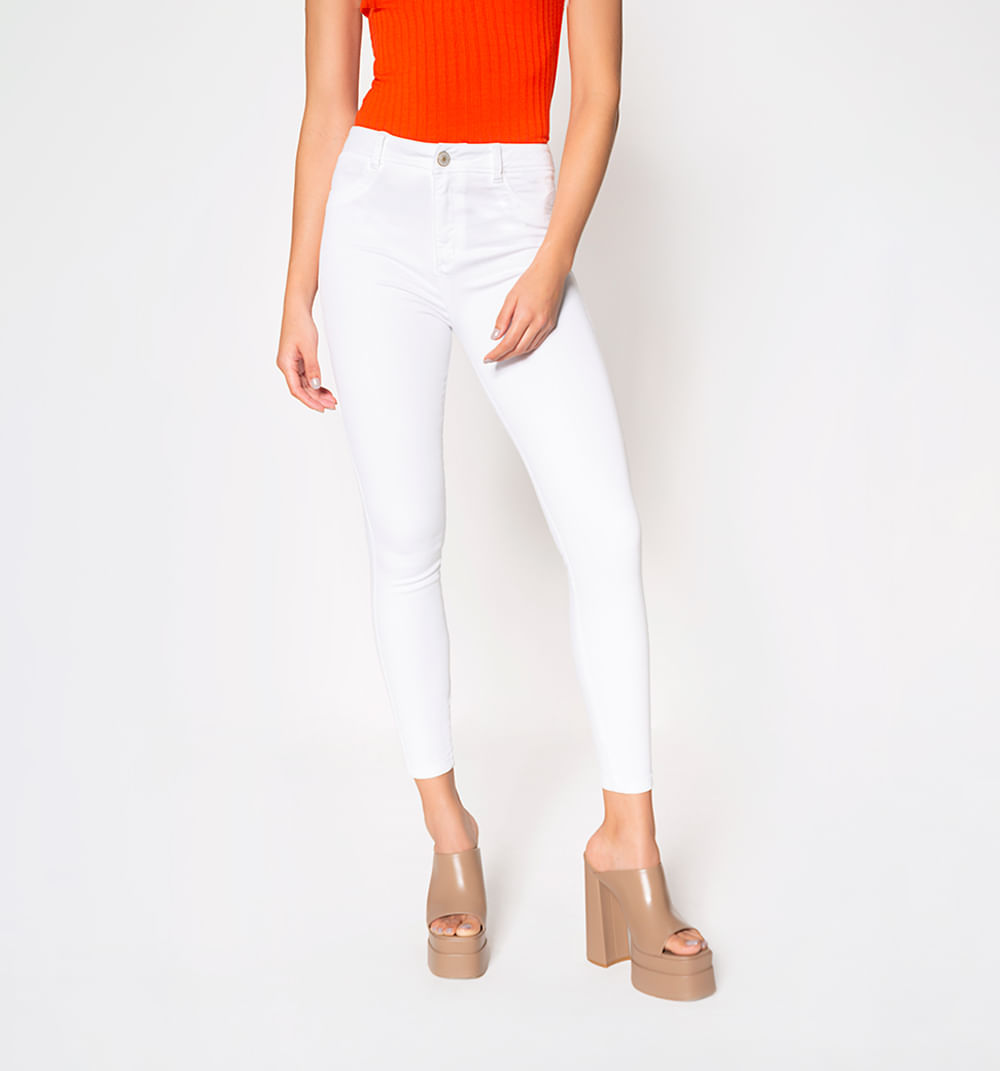 Jeggings tiro alto, cinco bolsillos, tay