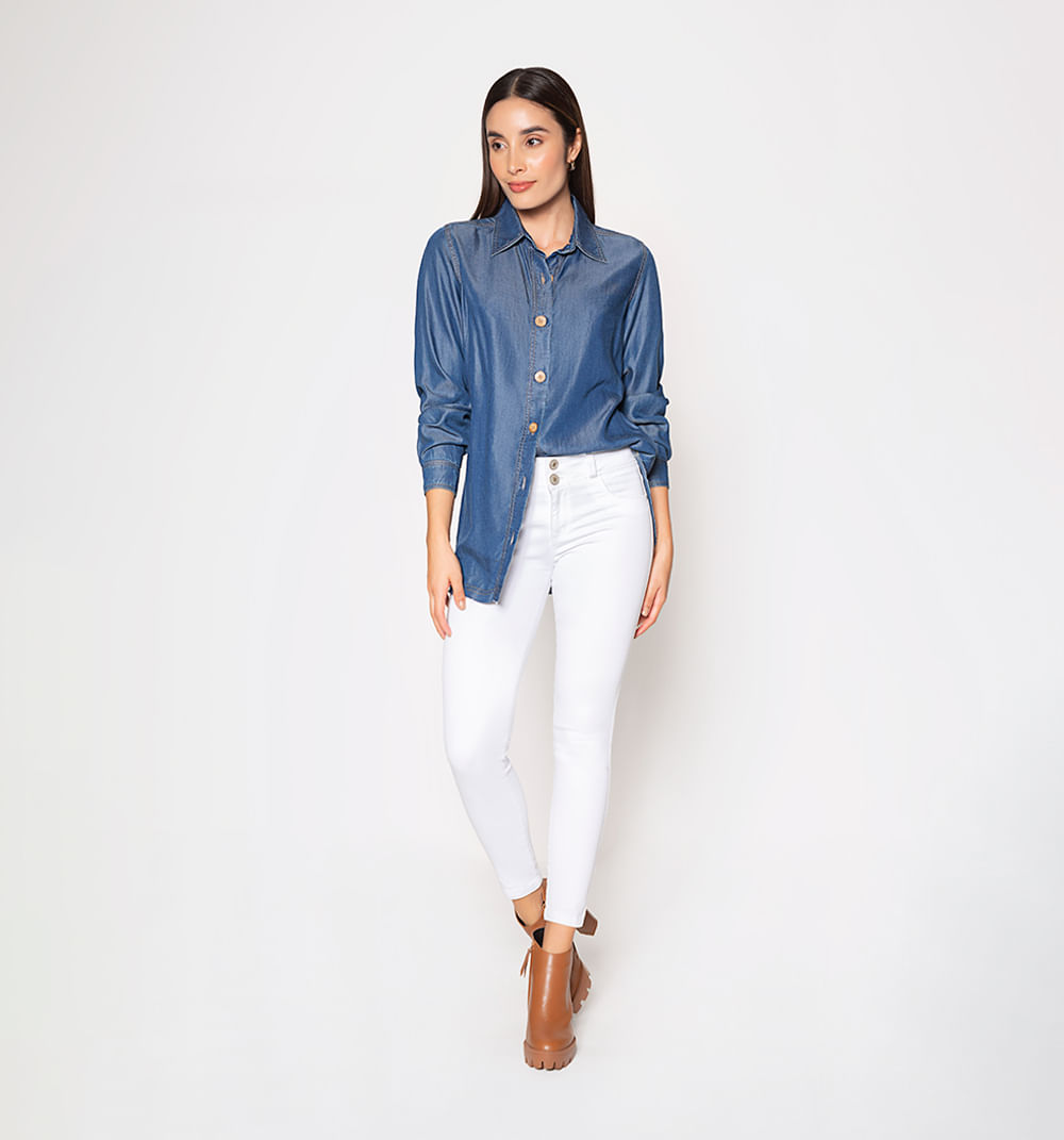 Bluson manga larga con bolsillos en dela