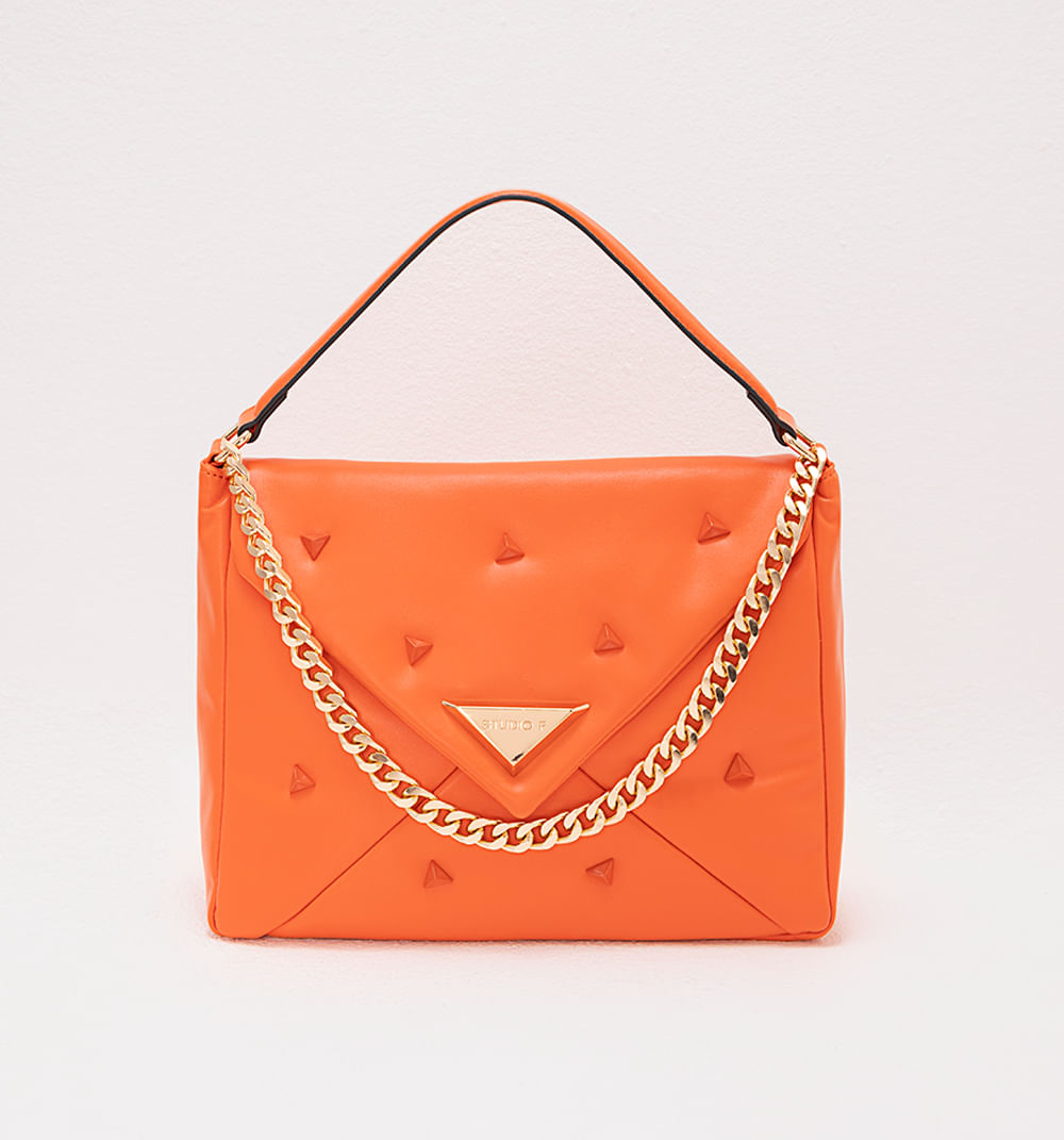 Bolso de mano puff con taches y meaxi ca