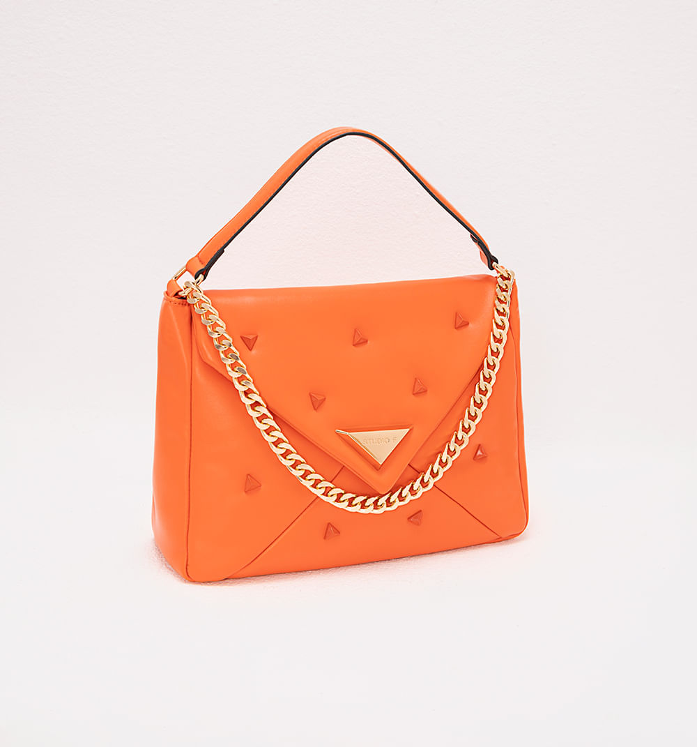 Bolso de mano puff con taches y meaxi ca
