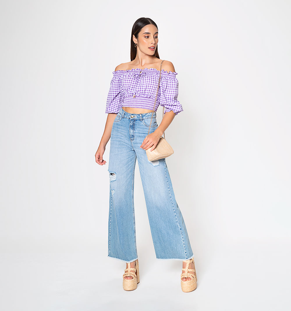 Blusa campesina manga 3/4