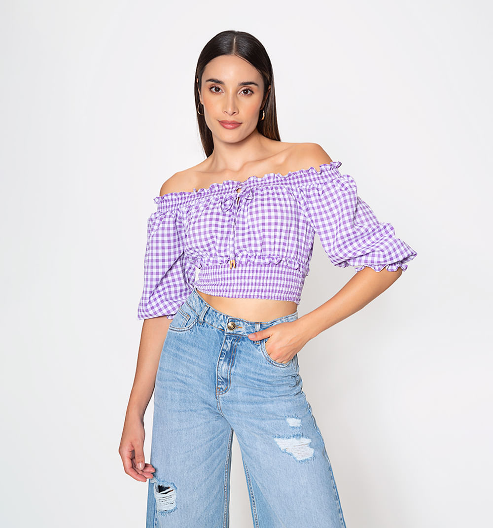 Blusa campesina manga 3/4