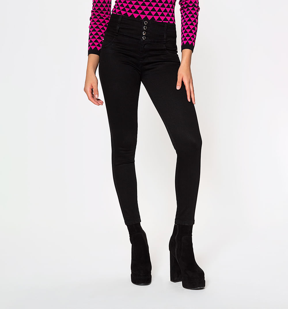 Jean ultraslim, tiro alto, levanta cola