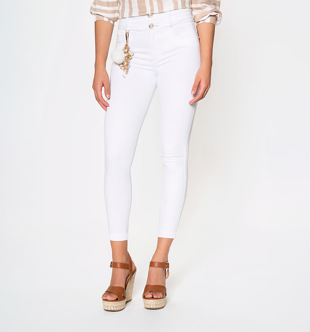 Jean ultraslim tiro alto, cinco bolsillo