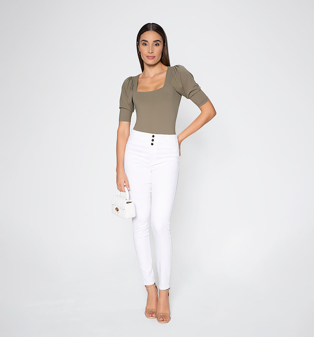 Jegging tiro super alto, varias pinzas
