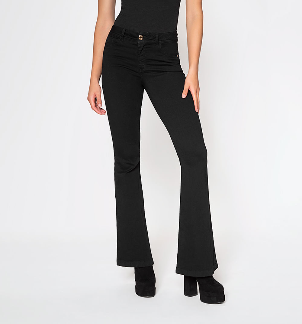 Jeans campana tiro alto