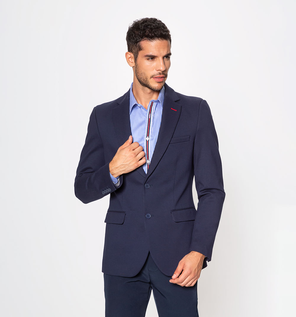 Blazer con ojal tono