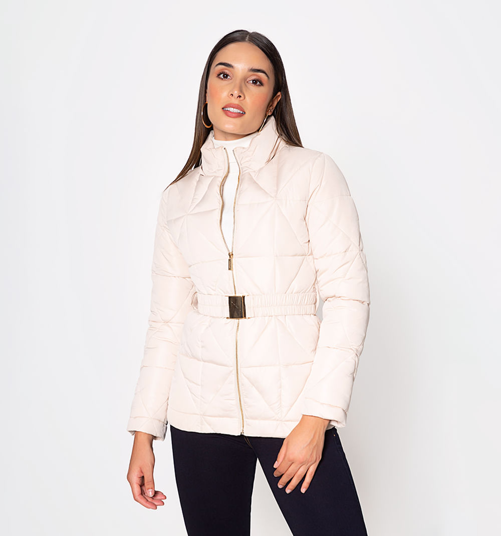 Chaqueta acolchada con cinturon