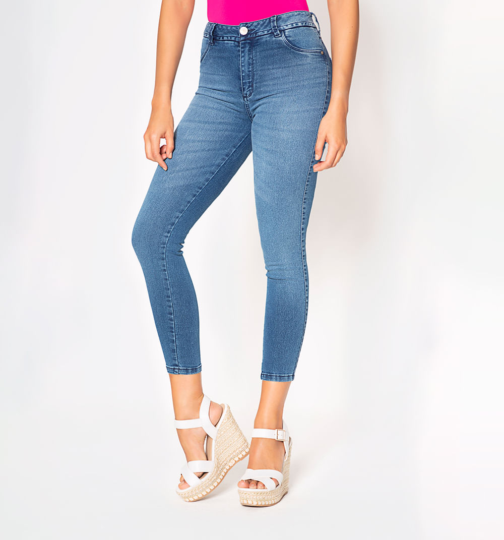 Jeggings tiro alto, cinco bolsillos,tayl
