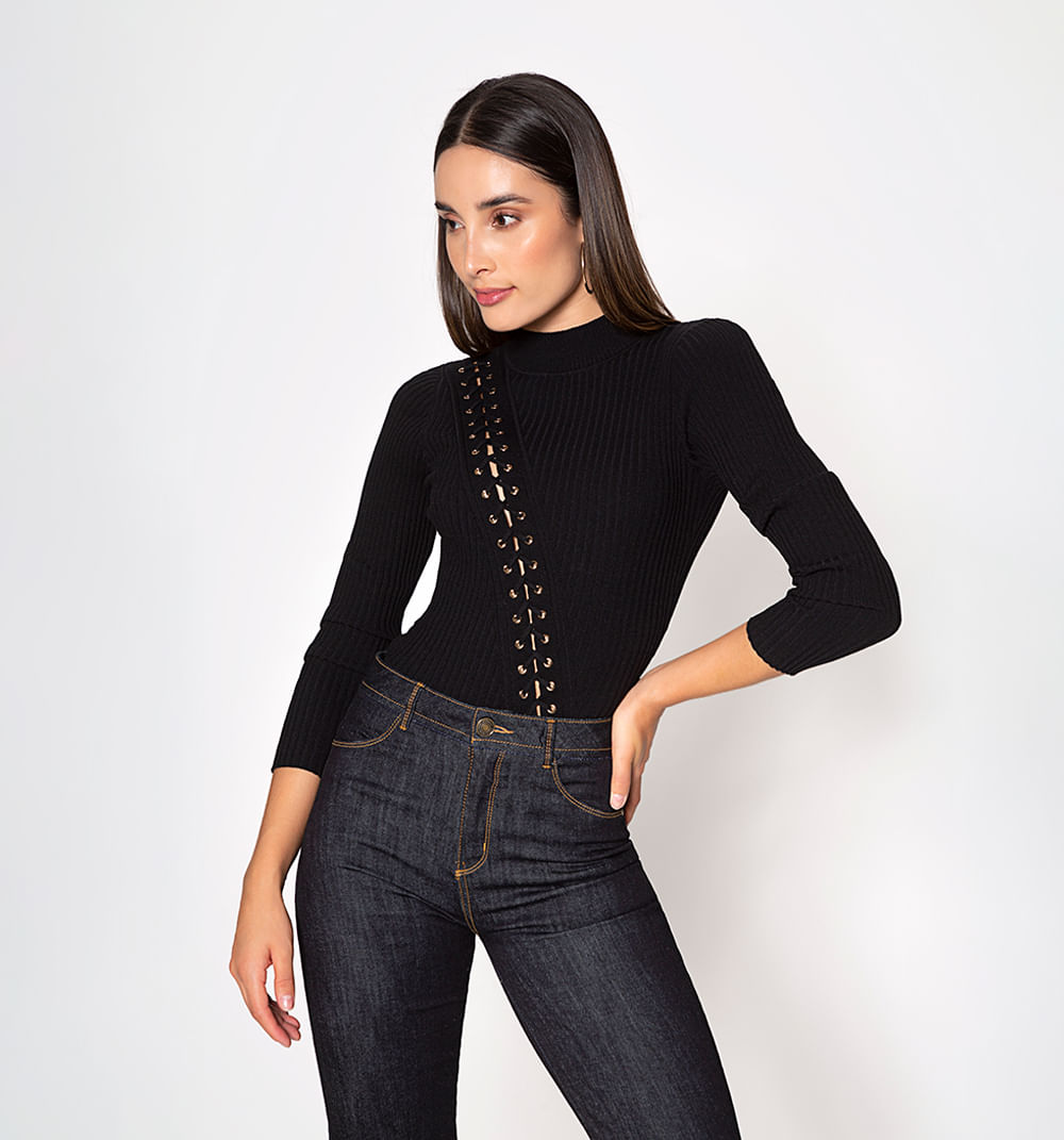 Blusa cuello tortuga manga larga