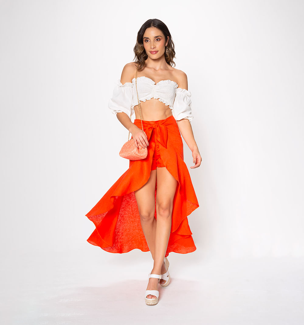 Mini flada con sobre falda
