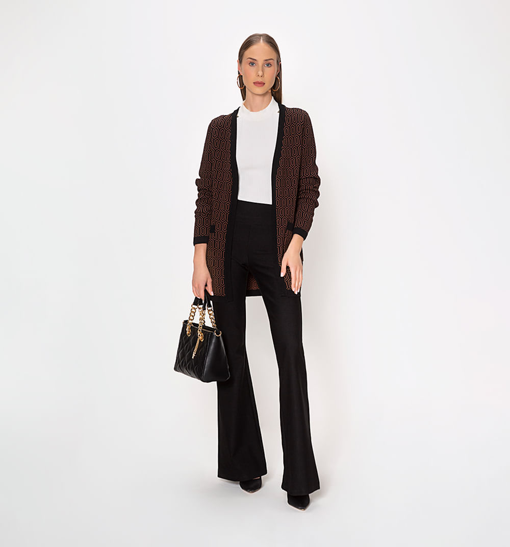 Cardigan hexagono