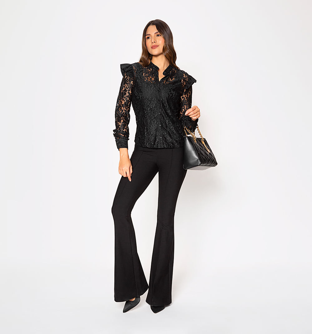 Blusa m/larga cuello neru bolero en mang