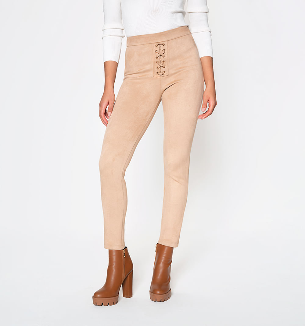 Leggins con pretina y cruce de tiras en