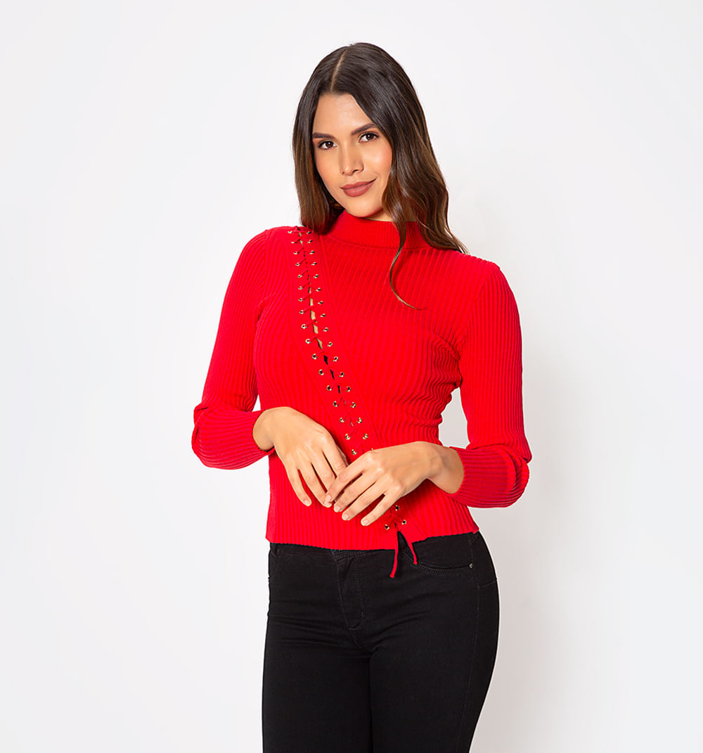 Blusa cuello tortuga manga larga