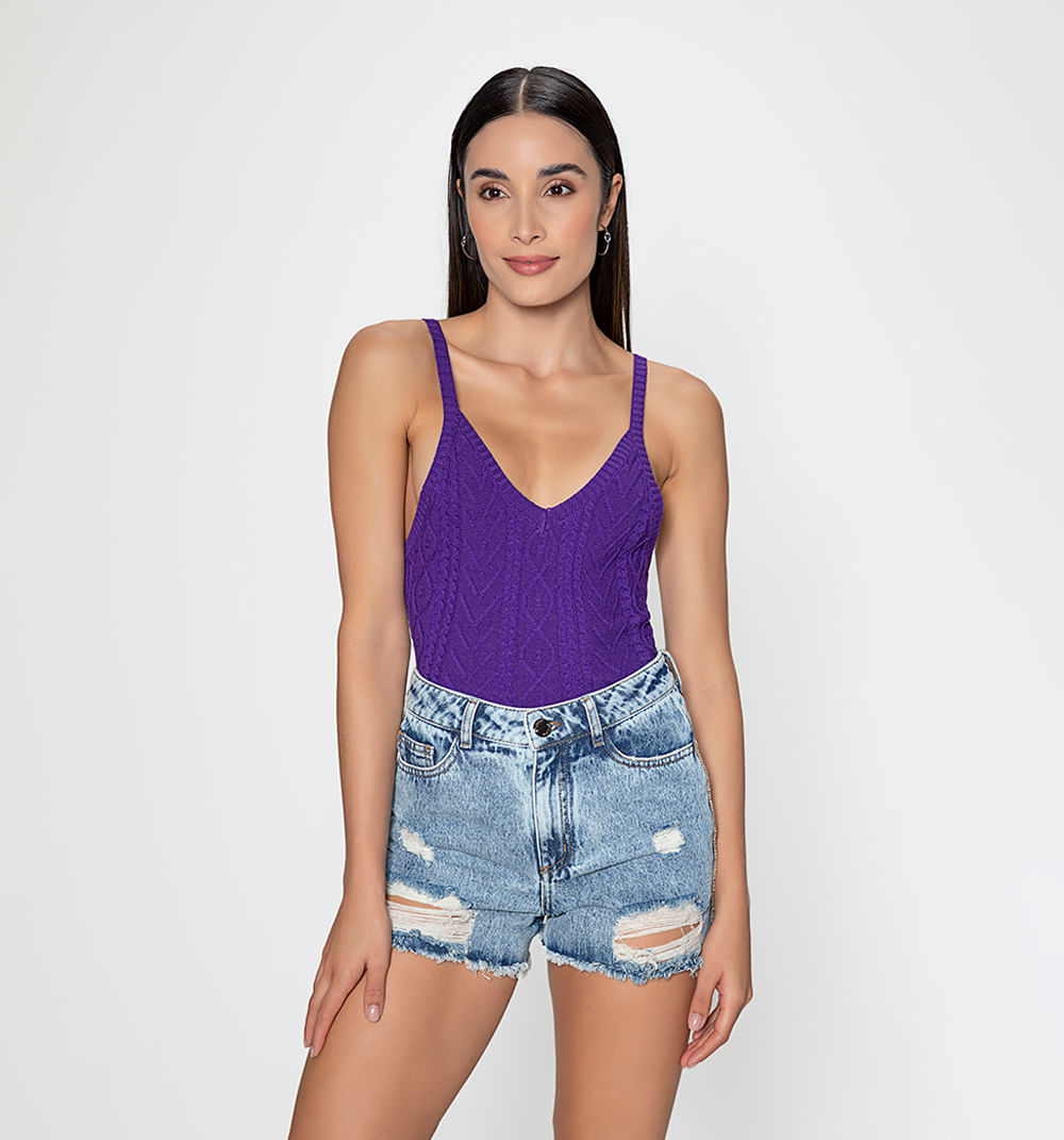 Blusa de tiras tejida