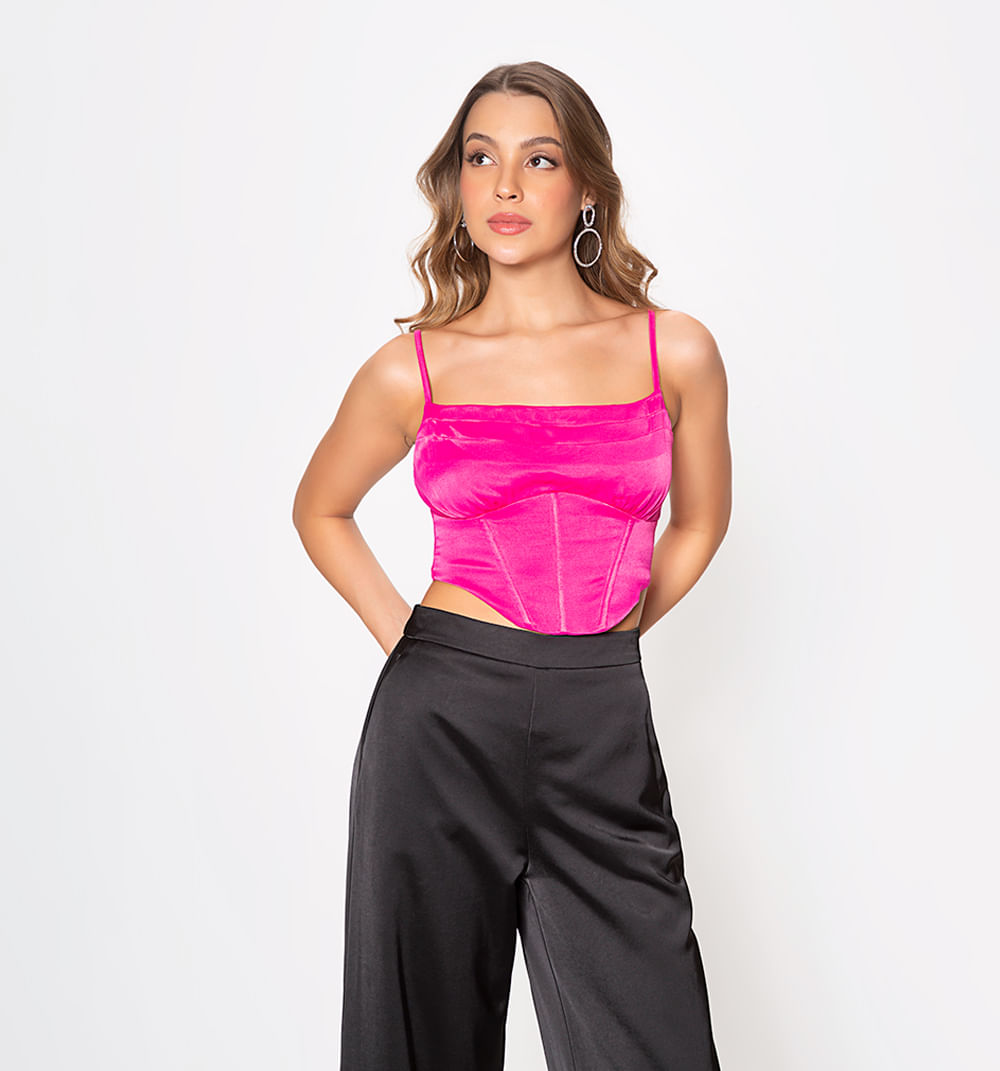Blusa tipo corset