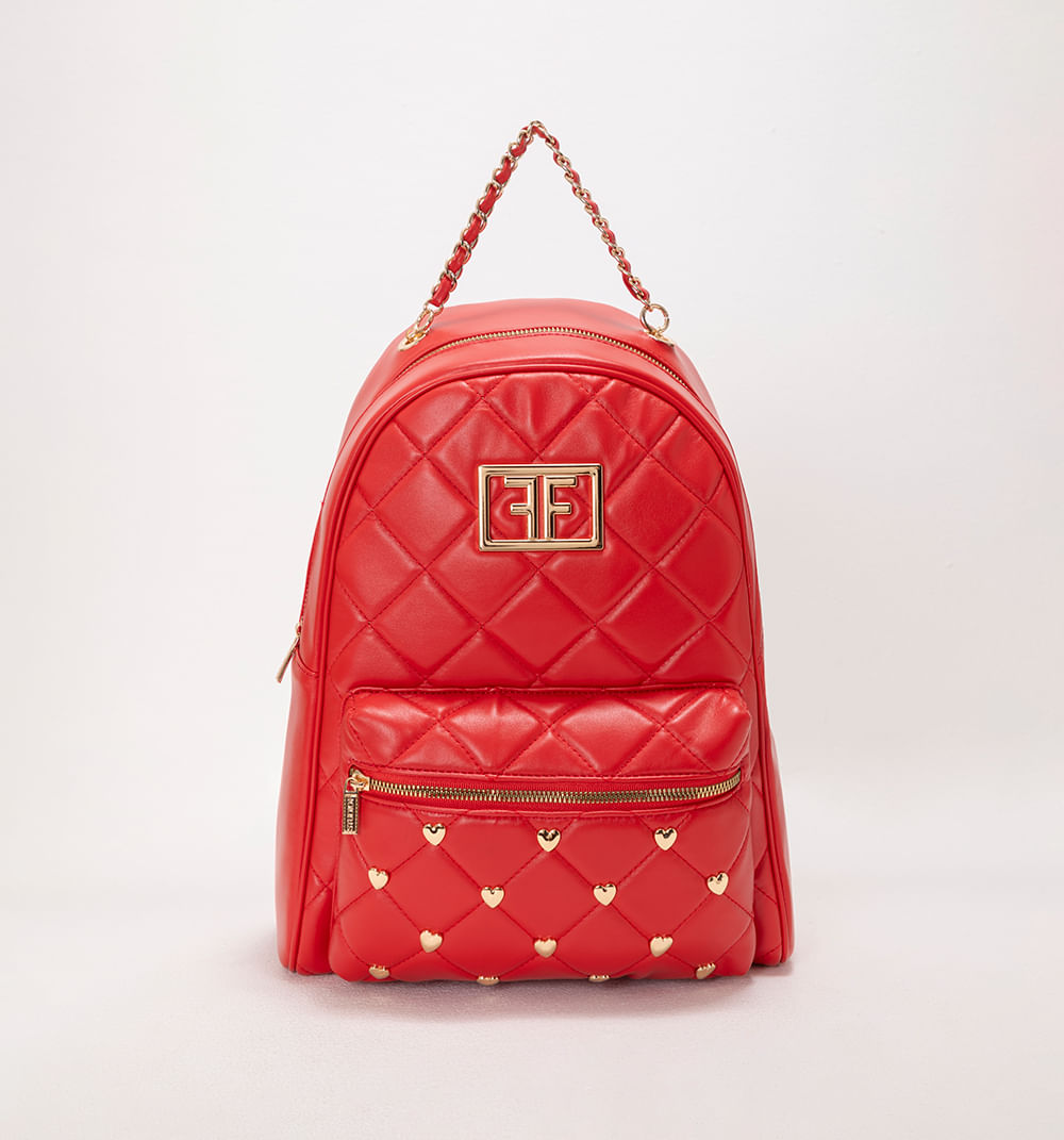 Bolso de hombro acolchado con pines de c