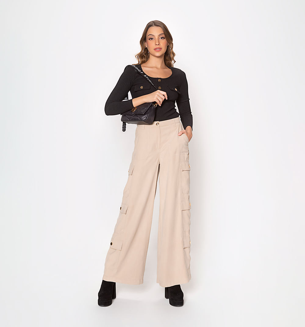 Blusa tejida manga larga