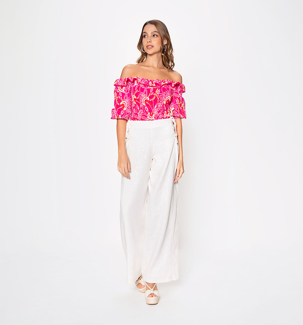 Blusa escote bandeja manga 3/4